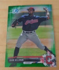 2017 Bowman Draft BDC-28 Juan Hillman Green Chrome Refractor #83/99 Indians