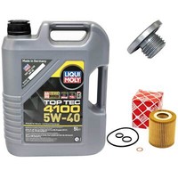 MotoröL Set 5W-40 5 Liter + ÖLfilter + ÖLablassschraube FüR BMW 3Er 318 316I E46
