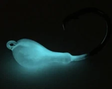 3pk Circle Hook Jigs - 1 1/2oz - Glow Blue