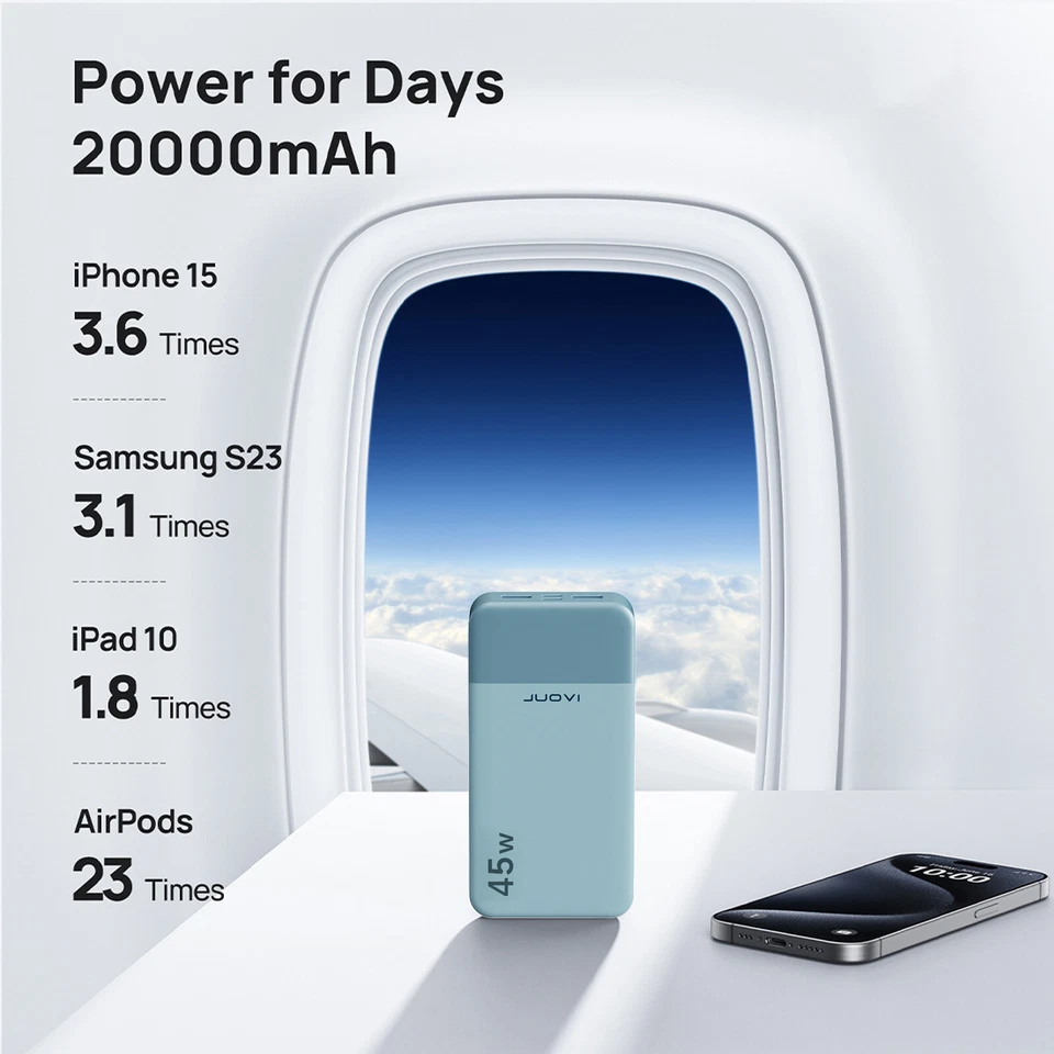 Powerbank 20000mah 45W Tragbar Externer Batterie USB-C Ladegerät Für Alle Handy - Bild 2 von 4