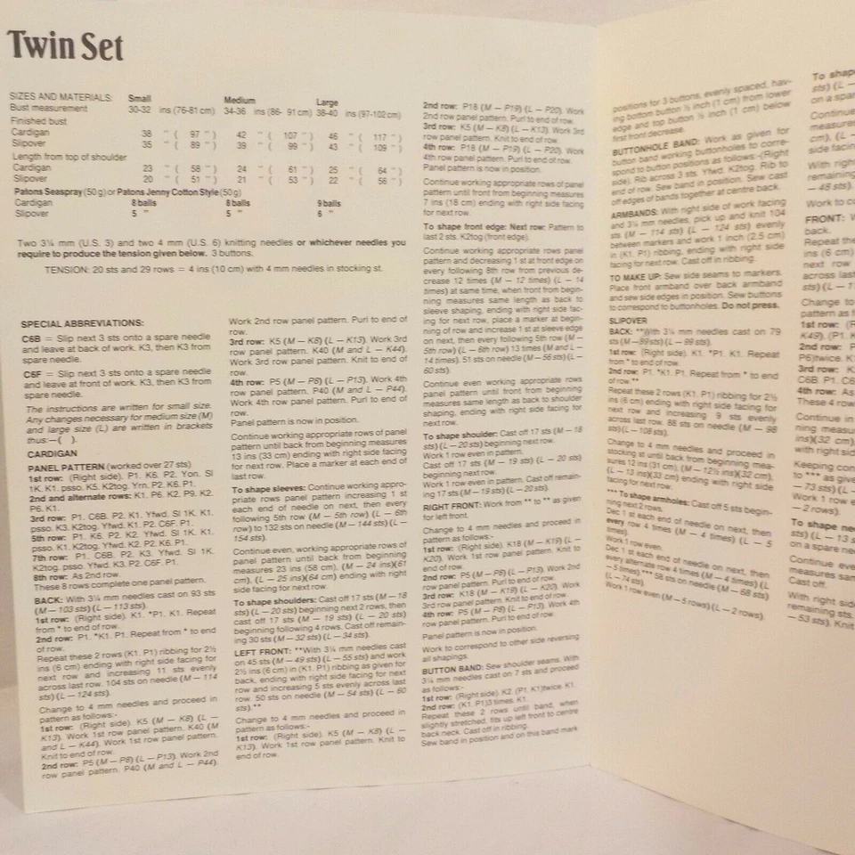 Sea Spray Cardigan Slip Over 2 Knitting Patterns  S M L - Image 2 of 4