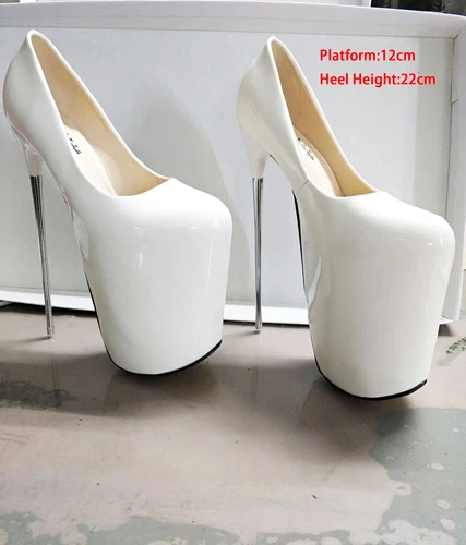 Women Super High Heels 19/22cm Pumps Metal Heel Platform Stilettos Party Shoes - Picture 13 of 36