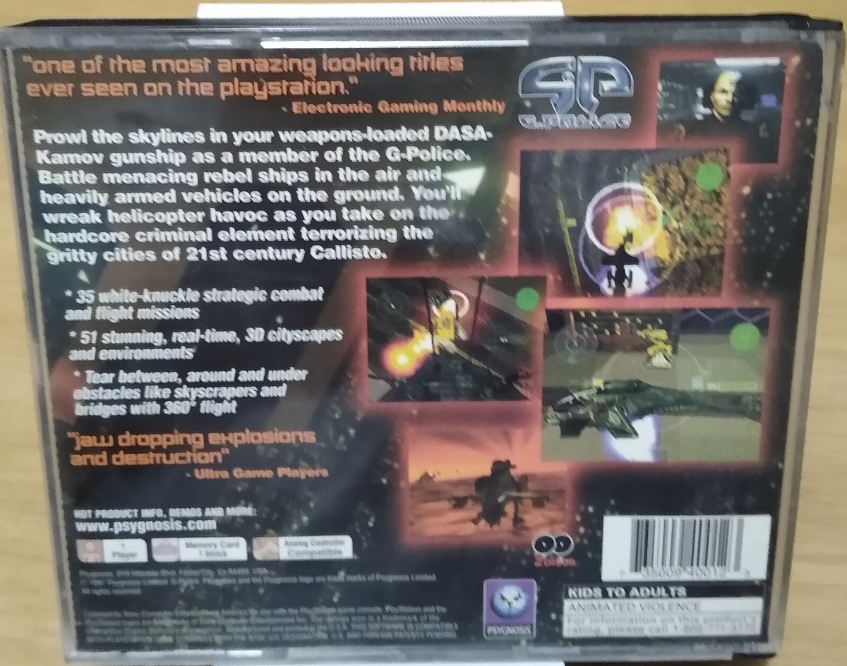 G-Police Sur PS1 - Sony PlayStation 1 - PAL Complet TBE - Retro Gaming