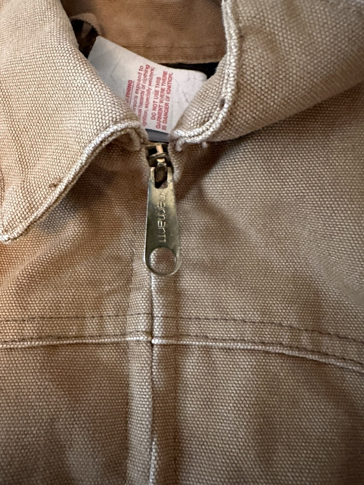 VTG Carhartt Brown Jacket Full Zip Youth Size M Long Sleeve