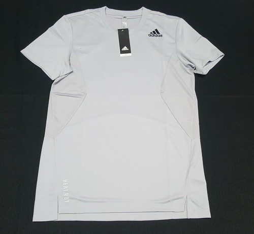 Adidas Heat.RDY Short Sleeve Mens Training Top - Grey GL7295 size Medium |  eBay