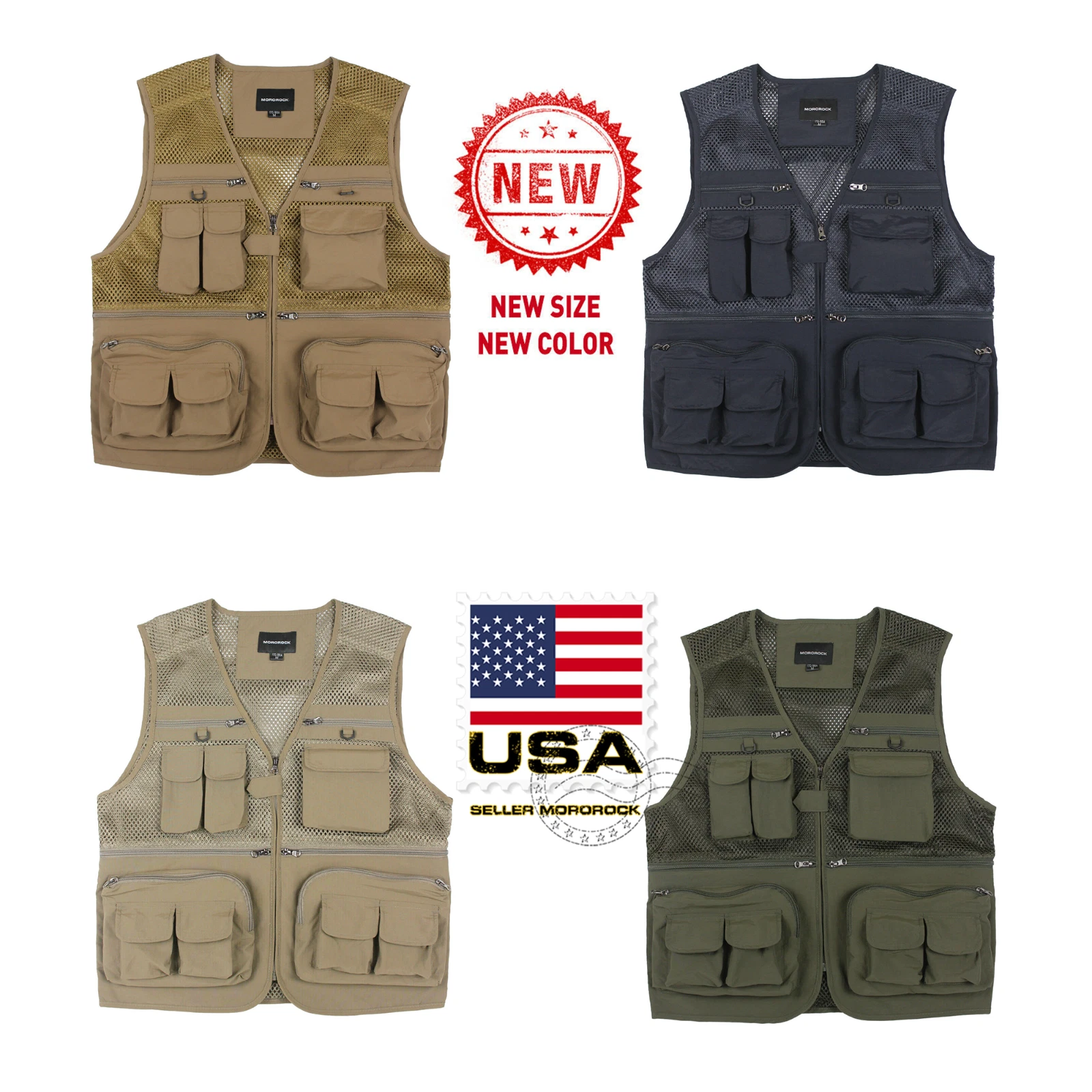 Mororock Fishing Vest Mesh 16 Pockets Photography Quick Dry Waistcoat Jacket
Opens in a new window o