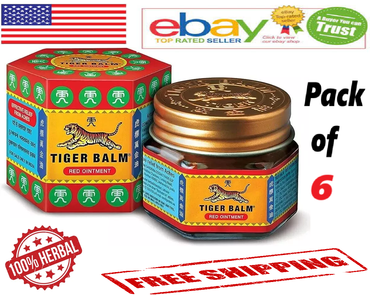 6x Tiger Balm Red Super Strength Pain Relief Ointment 21ml Free Shipping