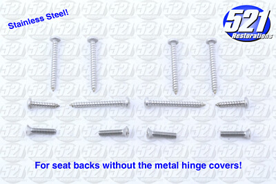 Bucket Seat Back Screw Kit Fits 71 72-4 Cuda Charger RoadRunner Challenger Mopar