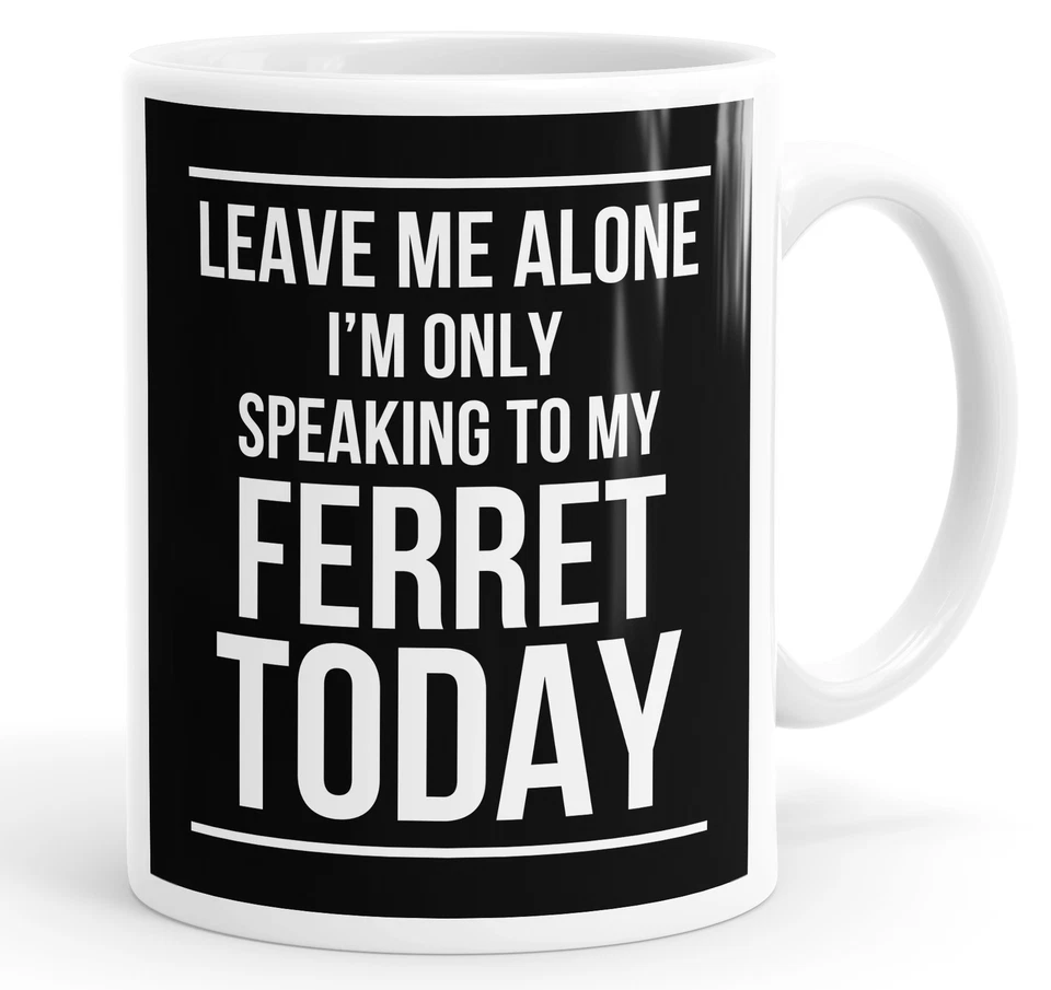 STREETSIDE SURGEONS Leave Me Alone I'm Only Speaking To My Ferret Today Funny Mug Cup