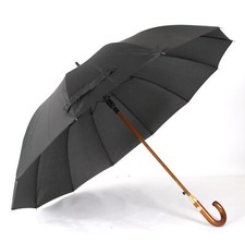 Ergomotic High Quality Stick Umbrella 12 Struts with Automatic in Black