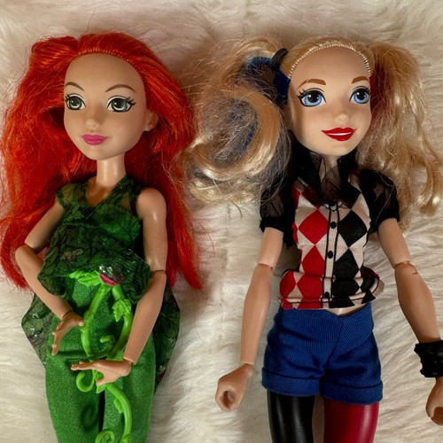 Lote de 2 muñecas Harley Quinn & Poison Ivy 2015 DC Super Heroes 12" figura de acción - Imagen 2 de 4