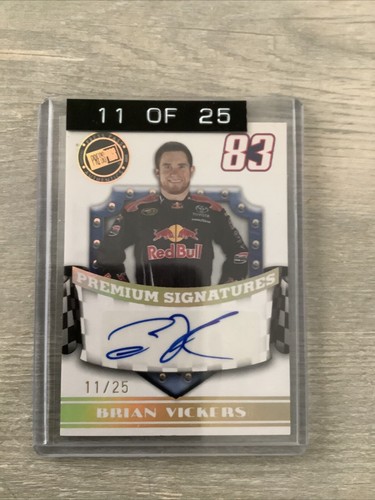 2009 Press Pass Premium BRIAN VICKERS Premium Signatures Auto NASCAR 11/25