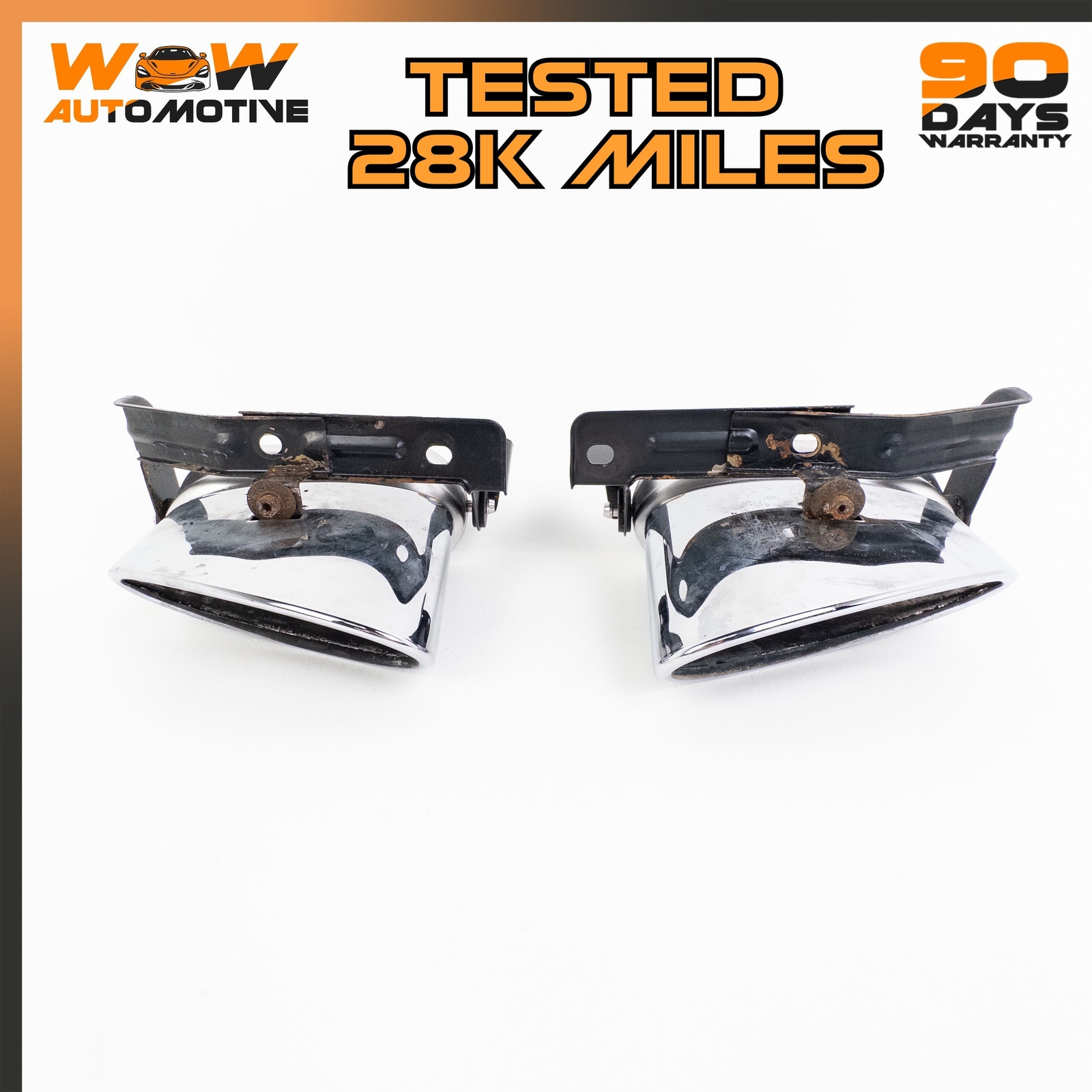 04-13 BENTLEY CONTINENTAL GTC FLYING SPUR REAR LEFT RIGHT EXHAUST TIPS SET OEM