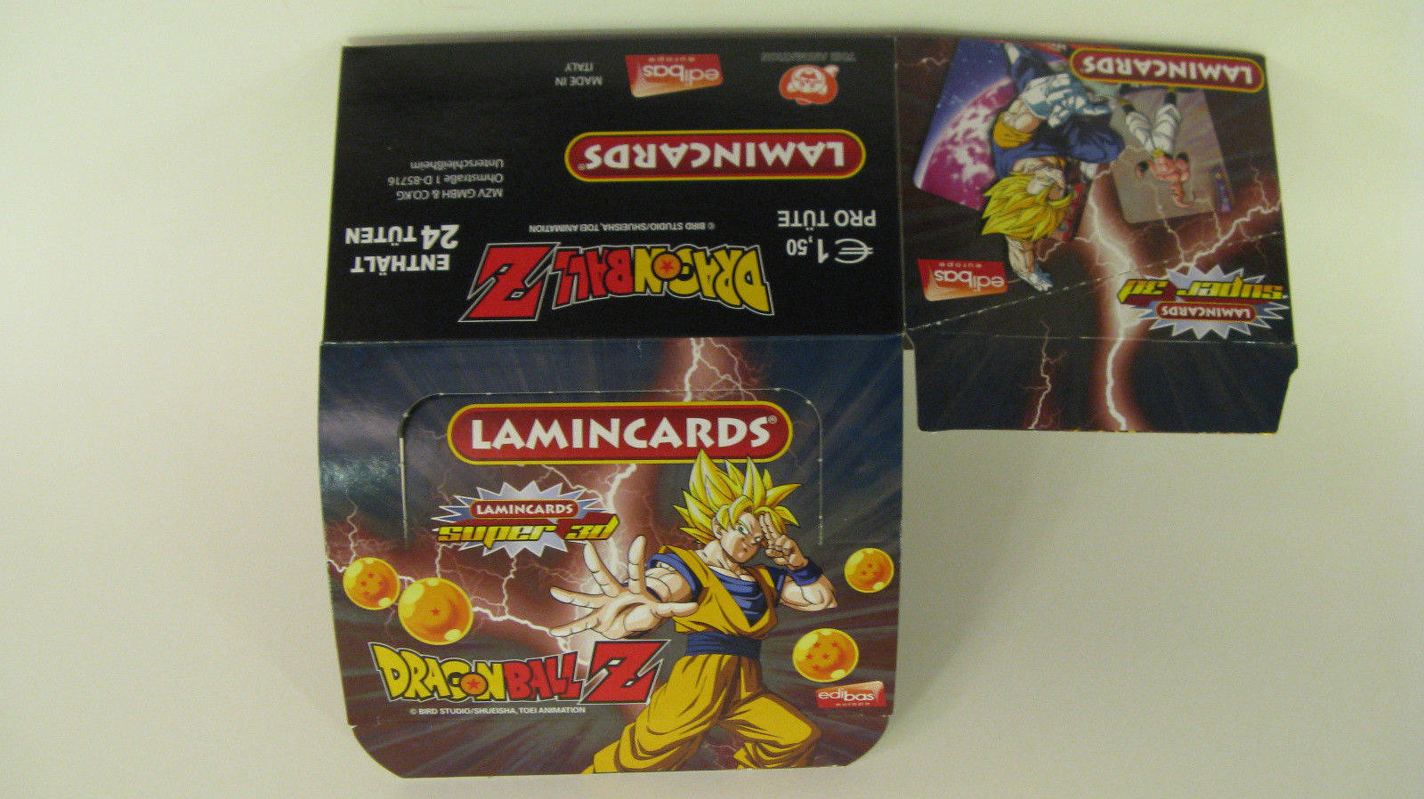 DRAGONBALL Z - LAMINCARDS SUPER 3D Caja - Vacía- Displaybox