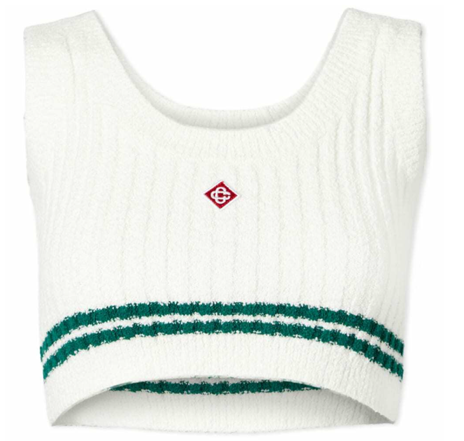 Casablanca Women's Casa Sport Boucle Bralet in White, Size S