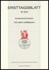 Berlin MiNr. 612 ETB 16/1979 o 125 Jahre Litfa&szlig;s&auml;ulen