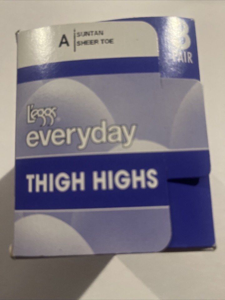 L'eggs everyday Thigh High Pantyhose Size A Suntan Sheer Toe Stay Put