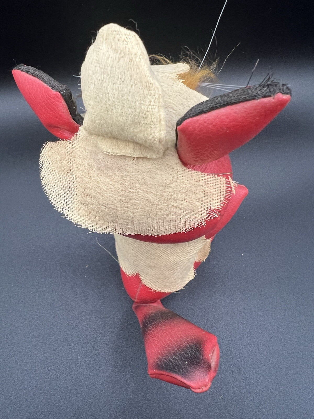 Vintage Mid Century TKR Jestia Vinyl Red Mouse #725 Stuffed Animal Figure Japan