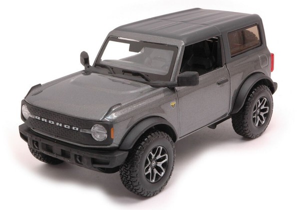 Maisto 1/24 Ford Bronco Badlands 2021 Grau Statisches Modell Diecast-image