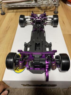 Yokomo YD-2RX Purple Full Option Kit R/C Drift Chassis Used 10