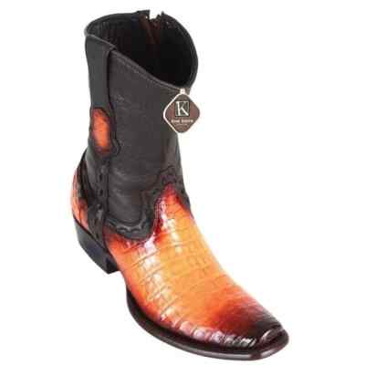 King Exotic BUTTERCUP Caiman Crocodile Belly Western Boot Side Zipper D 479B8201