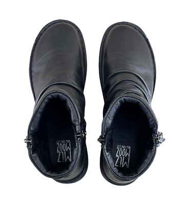 Miz Mooz Women's Shoes Black Leather Pleasant Boots Size 6.5 | eBay