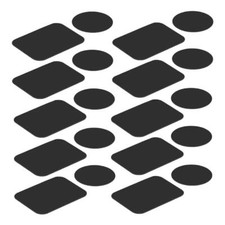 Car Magnetic Holder 20Pcs Self-Adhesive Metal Plate Round Rectangle D2P3
