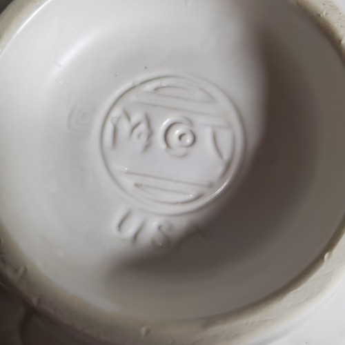 Vintage McCoy Pottery White Pitcher & Bowl Set Blue Willow Transfer Soft Glaze - Picture 5 of 12