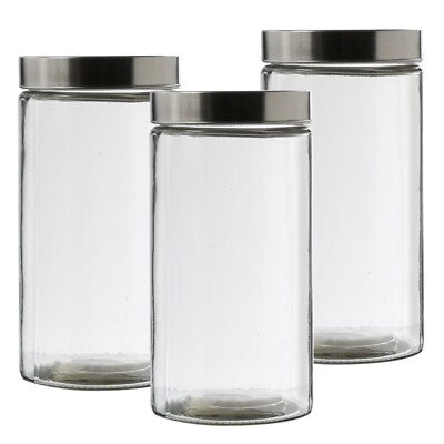 Vorratsdose L Glasbehälter 1,7 Liter Aufbewahrungsglas Vorratsgläser 3er Set