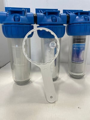 Filter Acqua 1 '' Plus 10 '' Mit Patrone Netzwerk + Schnur + Kohle Aktiv