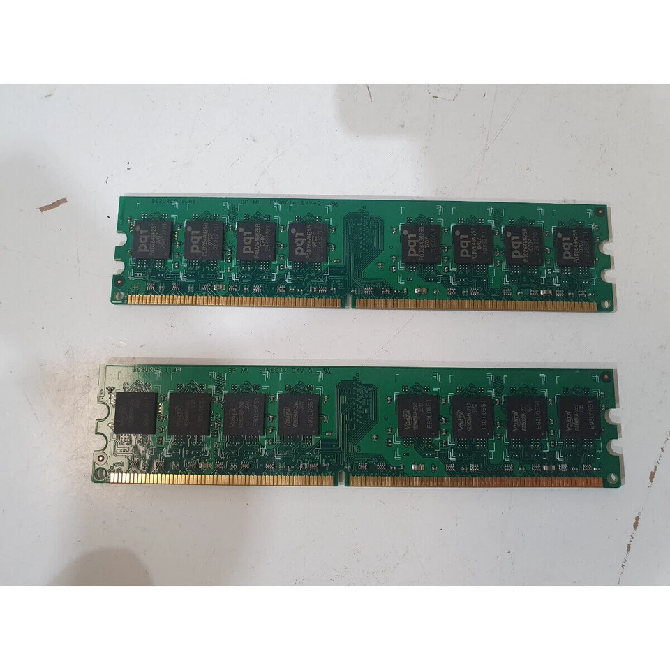 Lot of 2 Vdata M2GVD6G3I4170G1E53 RAM 1GB DDR2 & Pqi 0101-07A6 MEAER429lA 1GB - Image 4 of 4