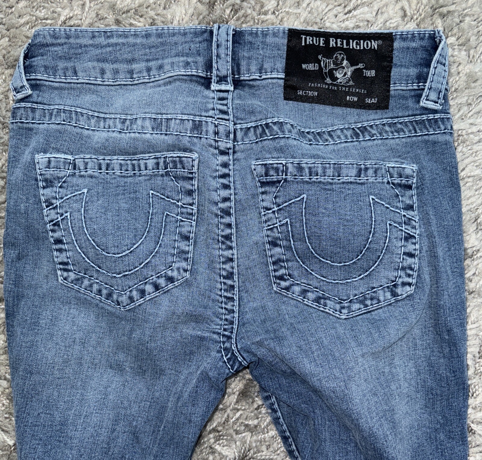 True Religion Halle Mid Rise Super Skinny Jeans Women's Size 28W Medium Wash thumbnail 6