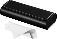 Hard Shell Glasses Case Leather Travel Sunglasses Protector Shockproof Eyeglass