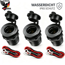 3x 12V Auto KFZ Zigarettenanzünder Dose Buchse Einbau Steckdose Adapter Kabel 3x 12V Auto KFZ Zigarettenanzünder Dose Buchse Einbau Steckdose Adapter Kabel