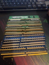 9 piece  lot  Memory RAM GOLD RECOVERY Computer Parts Precious Metal Scrap