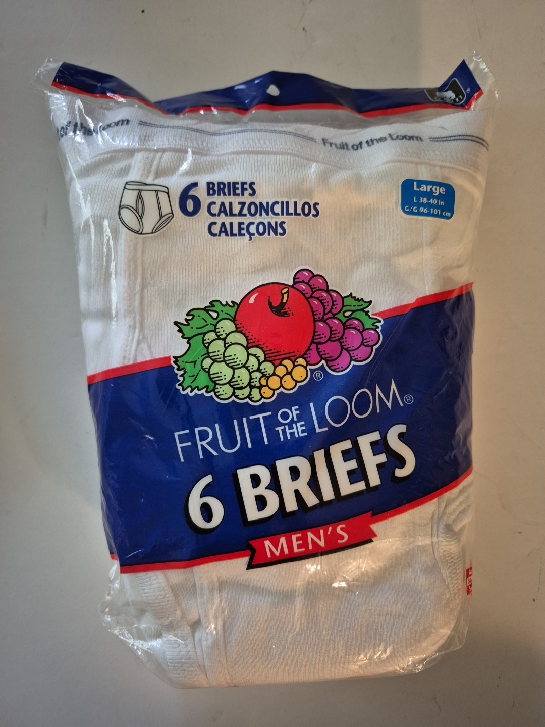 Vintage Fruit Of The Loom 6 Pack Of Cotton Brief Underwear - White ...