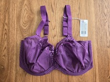 NWT Elomi Charley Underwire Stretch Lace Plunge Bra, EL4382, Size 36J