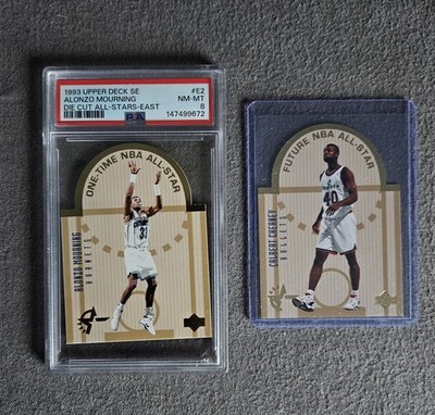 1993 UPPER DECK SE Alonzo Mourning Die-cut All-Star East PSA 8 + Cheaney + more
