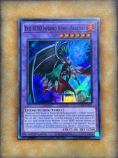 Yugioh Evil HERO Inferno Wing - Backfire SUDA-EN032 Super Rare 1st Ed NM