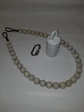 Flagpole Beaded White Retainer Ring 41" With 3.5lb. Counterweight Used.  