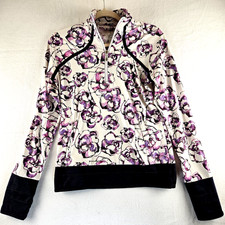 Eleven by Venus Williams Warm Up Tennis Jacket Full Zip Floral Print Medium