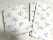 White W/Light Blue Roses 4-piece Microfiber Queen Size Sheet Set