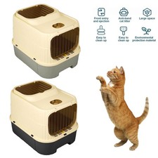 Large Cat Litter Box Self Cleaning Anti-Splashing Tray with Drawer Potty UK 2026