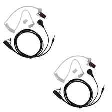 Walkie Talkie Headset 1 Pin Covert Acoustic Tube Earpiece with Mic Compatible...