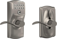 SCHLAGE Satin Nickel FE595VCAM619ACC Camelot Keypad Entry with Flex-Lock and Acc