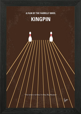 No244 My KINGPIN minimal movie post Framed Wall Art Poster Canvas Print Picture