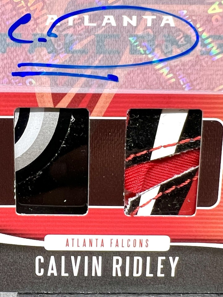2019 Calvin Ridley Auto /25 Player-Worn Glove Patch Panini Absolute TTD ...