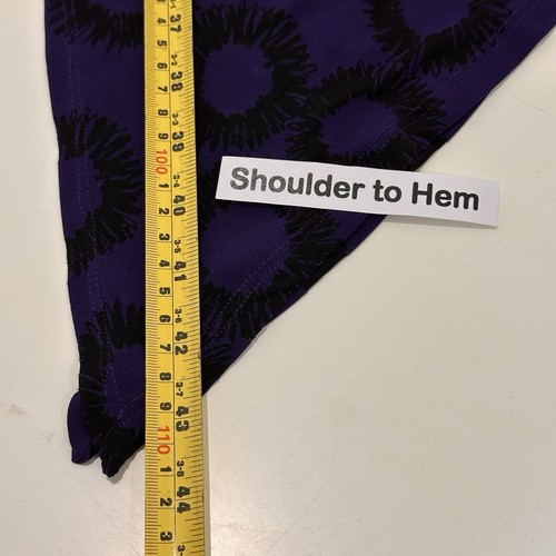 TS Taking Shape Midi Dress Women XXS (AU 12) Purple Sheer Circle Pattern - Picture 5 of 10