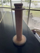 Vintage Large Wooden Wool Yarn Industrial Textile Mill Spool/Spindle - 10 X 4