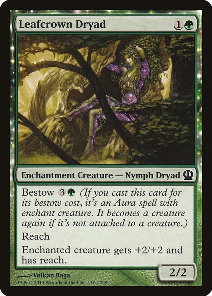 2013 Magic: The Gathering: Theros - Leafcrown Dryad (#161, C, Lightly Played)